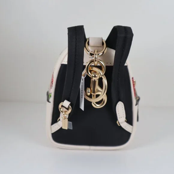 Coach Mini Court Backpack Bag Charm with Strawberry Print CAO93 NWT - Picture 7 of 8
